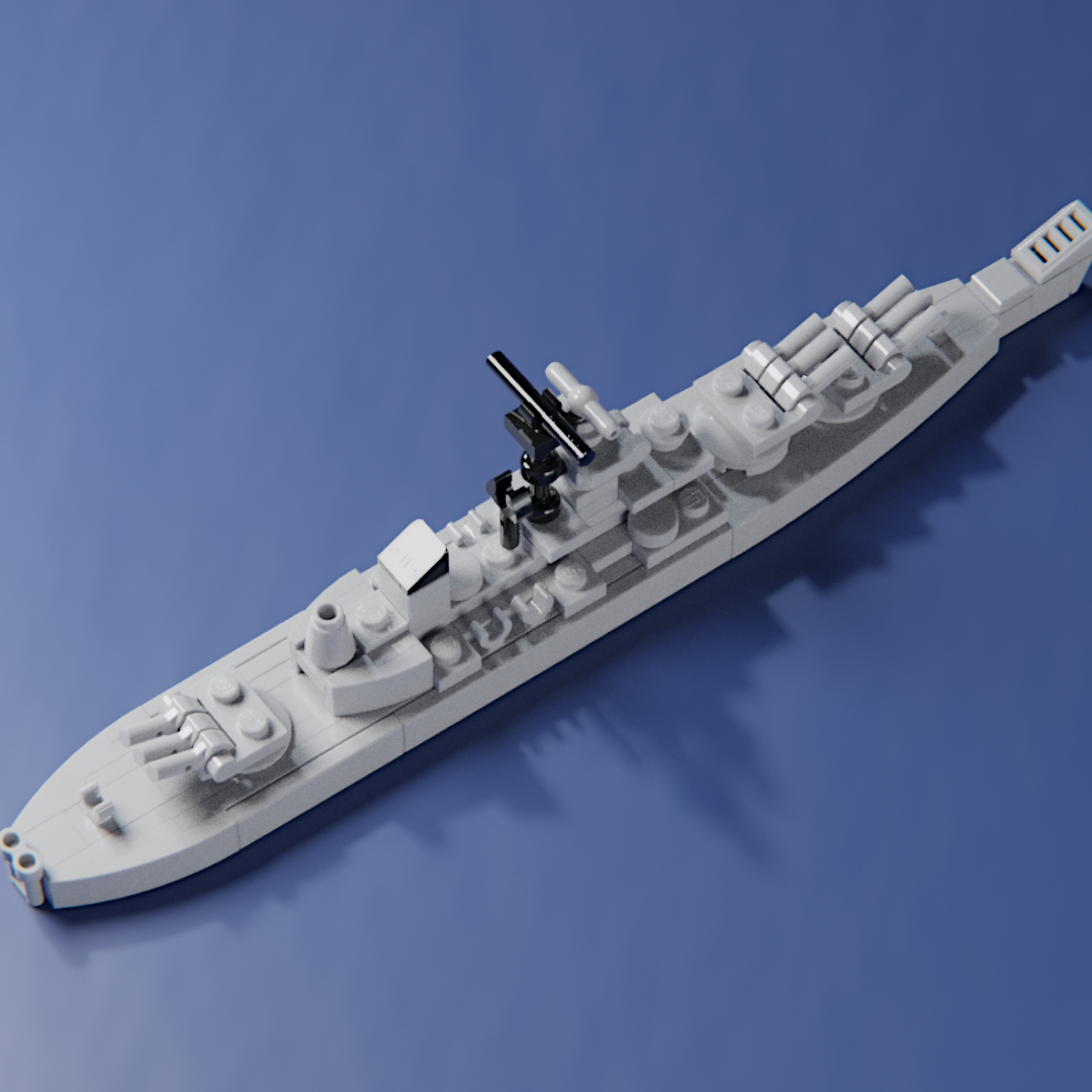 Micro Lego USS Missouri Instructions - brickstudios